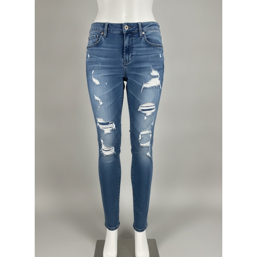 Pacsun Skinny Jeans Distressed Blue Denim Womens